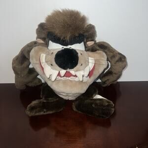 Vintage 1998 Tazmanian Devil Taz Plush Stuffed Ace Novelty Looney Tunes 12’’